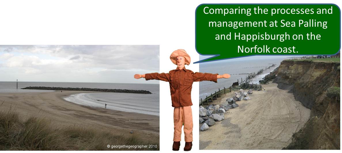 Comparing the erosion and management at Sea Palling and Happisburgh on the Norfolk coast